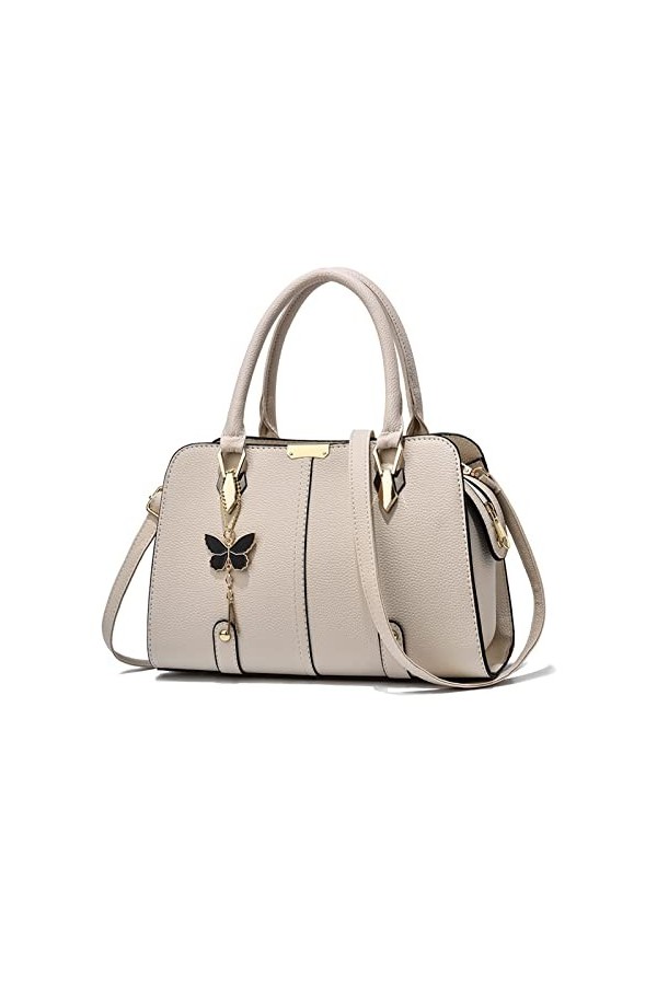 FANDARE Sac à Main Femme Sac à Bandouliere Sac Cabas PU Cuir Sac Fourre Sacoche Sac Porté Epaule Imperméable Sac Messager pou