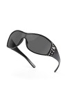 SODQW Lunettes de Soleil Femme Polarisées, Fashion Strass Lunette Soleil 100% UVA UVB Protection Réfléchissante Noir Cadre/G