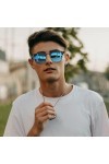 Joopin Lunettes de Soleil Vintage Pliables Hommes Lunettes de Soleil Demi-Monture Polarisées Femmes Rétro Uv400 Lunette de So