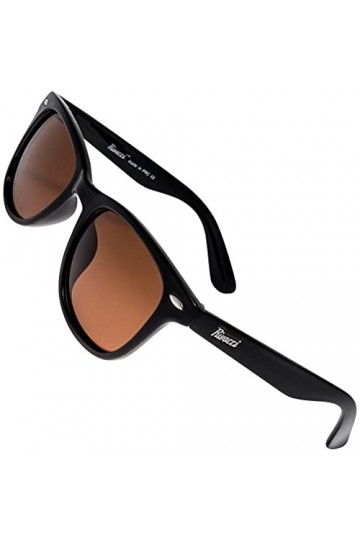 Rivacci Lunettes de Soleil Polarisées Homme Femme - Etui & Chiffon Offert – Monture Blanc/Verre Miroir REVO Bleu Polarisé