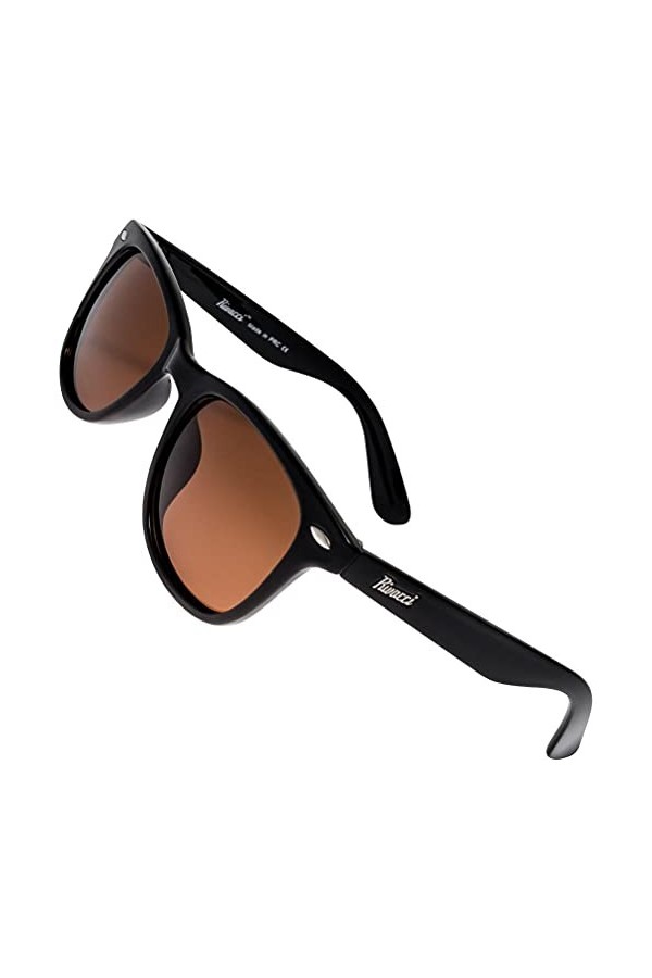 Rivacci Lunettes de Soleil Polarisées Homme Femme - Etui & Chiffon Offert – Monture Blanc/Verre Miroir REVO Bleu Polarisé