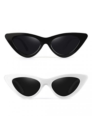 GQUEEN Lunette de Soleil Femme Vintage au style des yeux de chat, les lunettes offrent une protection contre les rayons UV et