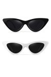 GQUEEN Lunette de Soleil Femme Vintage au style des yeux de chat, les lunettes offrent une protection contre les rayons UV et
