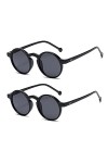 Long Keeper Lunettes de Soleil retro Classique ronde vintage Plastique lunette de soleil Protection UV400 Femmes Hommes