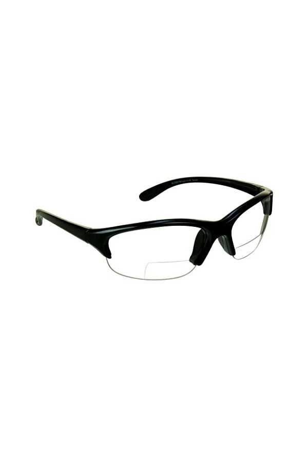 proSPORT Lunettes de soleil bifocales pour homme et femme ANSI Z87.1 Verres de protection transparents Marron fumé Montures r