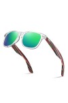 KITHDIA Lunettes de soleil polarisées en bois pour homme et femme avec branches en bois/protection UV400 S5505