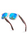 KITHDIA Lunettes de soleil polarisées en bois pour homme et femme avec branches en bois/protection UV400 S5505