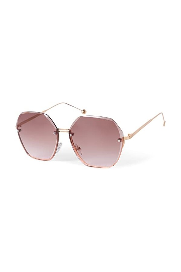 styleBREAKER Lunettes de soleil ovales oversize pour femmes, taille diamant, sans monture avec verres teintés, monture métall