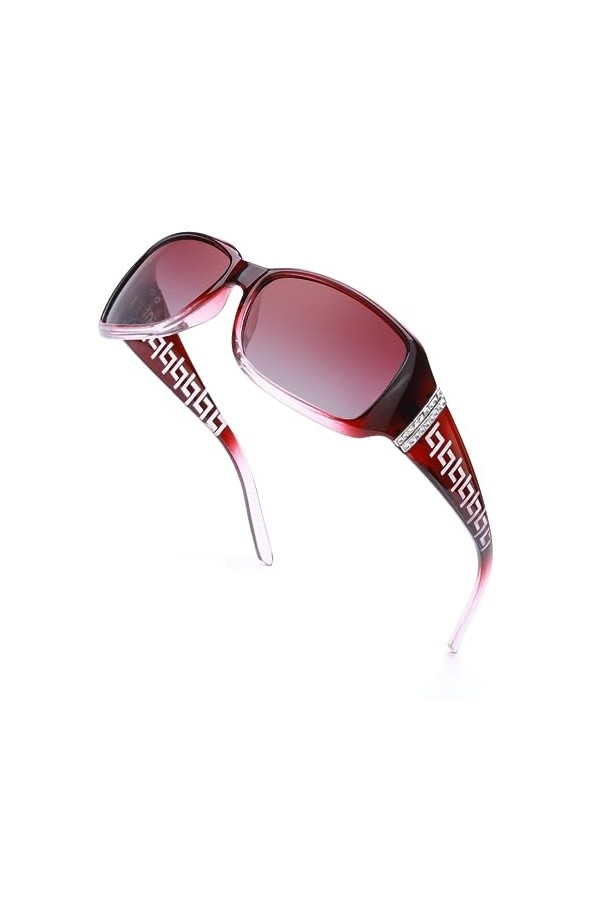 LVIOE Lunette de Soleil Femme Diamante Polarisée UVA&UVB Protection