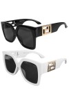 ZMNVEG Lunettes de soleil femme homme rétro années 90 lunettes de soleil femme surdimensionné rétro vintage tendance classiqu