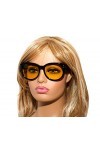 rainbow safety Surlunettes Solaires Polarisee Sur Lunettes Conduite Nuit Homme Femme RWN30 Nuit cat.1 