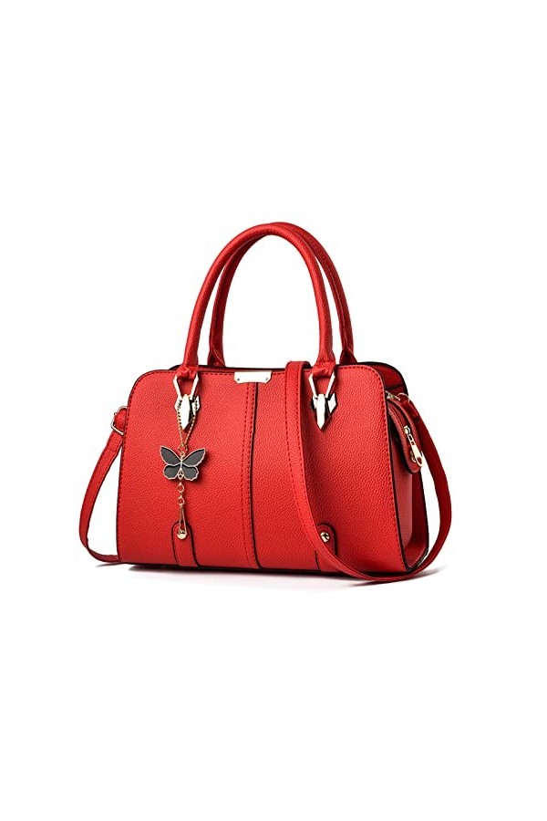 FANDARE Sac à Main Femme Sac à Bandouliere Sac Cabas PU Cuir Sac Fourre Sacoche Sac Porté Epaule Imperméable Sac Messager pou