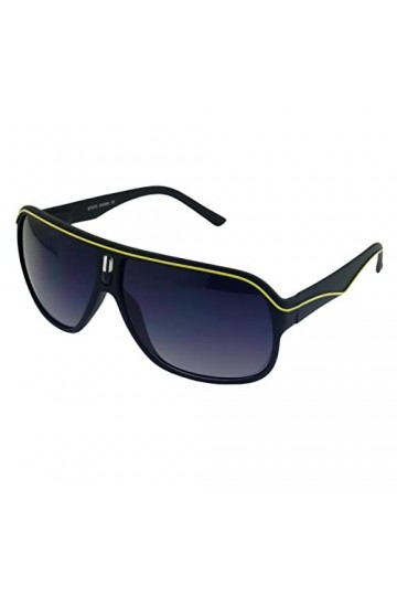 Kiss Lunettes de soleil mod. SCARFACE Cult Movie - homme femme VINTAGE aviateur fashion EVERGREEN - NOIR/Jaune