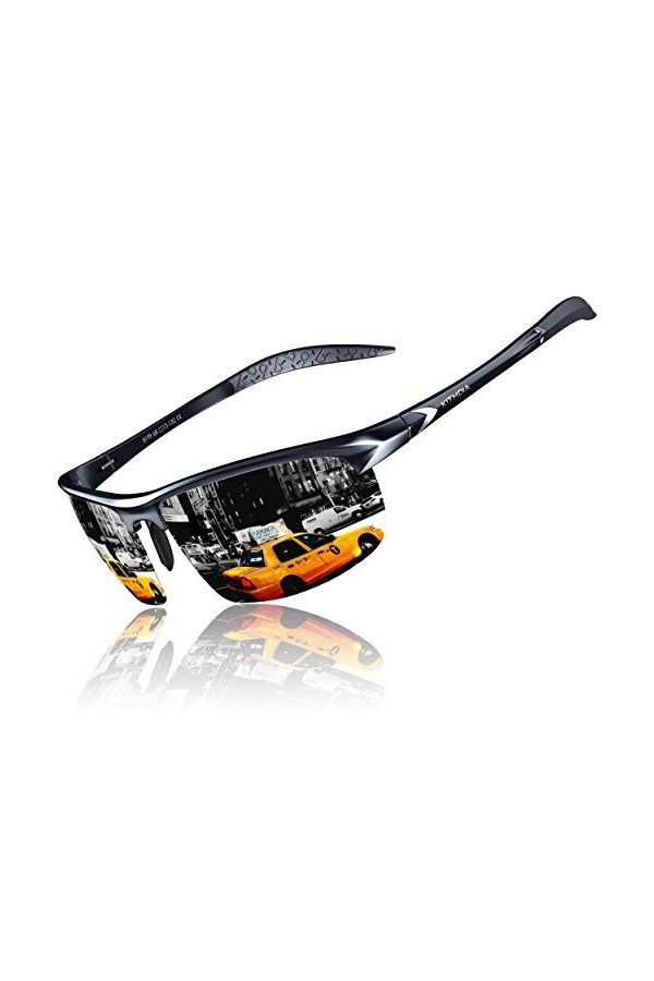 KITHDIA Homme Sports Polarisées Lunettes De Soleil Polarisé Al-Mg métal Cadre super léger S6502