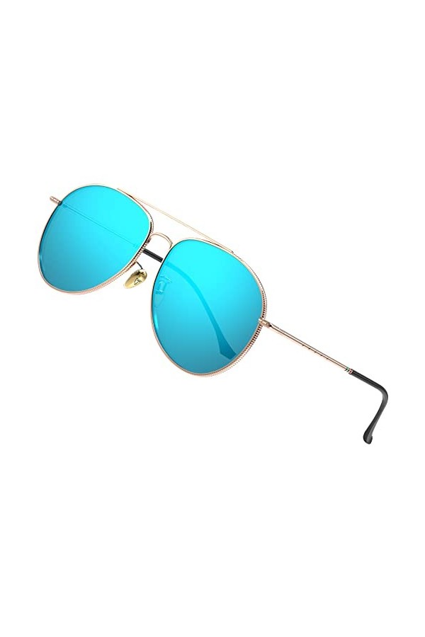 ATTCL Pilot Lunettes de soleil polarisées Femme Homme Protection UV Lunettes de soleil classiques 3066 C5 Rosegold chabian