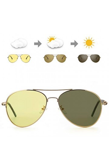 SODQW Lunette de Conduite Vision de Nuit/Anti Eblouissement Polarisée/Verres Photochromiques Jaune pour le Jour et la Nuit/Pr