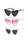 ADEWU Lunettes de soleil en forme de cœur pour mariage style rétro unisexe protection UV lunettes de fête mode féminine