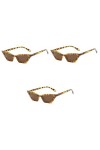GALPADA 3 Pièces Lunettes De Soleil Femmes Lunettes De Soleil Vintage Lunettes De Soleil Oeil De Chat Lunettes De Soleil Élég