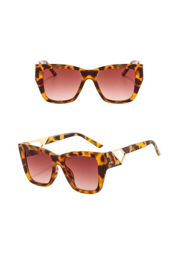 MUTYNE Lunettes de Soleil Femmes Mode Vintage Big Frame Shades Hommes Lunettes de Soleil Lunettes, C04, Taille Unique