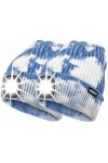 ATNKE 2 Pièces Chaud LED tricoté Chapeau de Bonnet Unisexe avec,USB Rechargeable Chapeau de Course Ultra Lumineux 4 LED Lampe