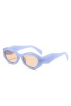 HCHES Lunettes de Soleil Oeil de Chat Femmes Lunettes de Soleil pour Hommes Petites Nuances UV400 Lunettes Vintage Pare-Solei
