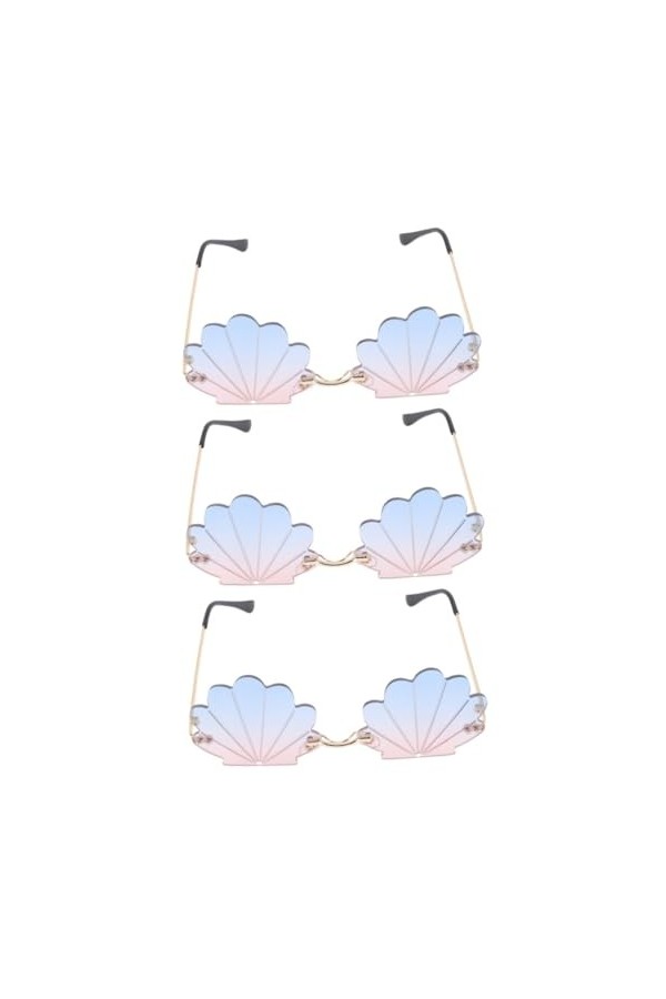 ABOOFAN 3Pcs Lunettes Sans Monture Lunettes De Fête Pour Adultes Lunettes De Soleil De Fête Lunettes De Soleil Amusantes Lune