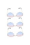 ABOOFAN 3Pcs Lunettes Sans Monture Lunettes De Fête Pour Adultes Lunettes De Soleil De Fête Lunettes De Soleil Amusantes Lune