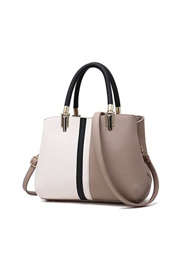 FANDARE Élégant Femme Sac a Main Portés Epaule Sacs Cabas Bandoulieres Cuir PU Imperméable Sacoche Cartable pour Achats Fête 