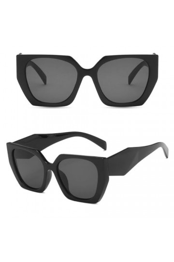 Lunettes de Soleil Carrées de Mode Femmes Luxe Grandes Lunettes de Soleil Noires Femme Miroir Nuances Dames, C1, Taille Uniqu