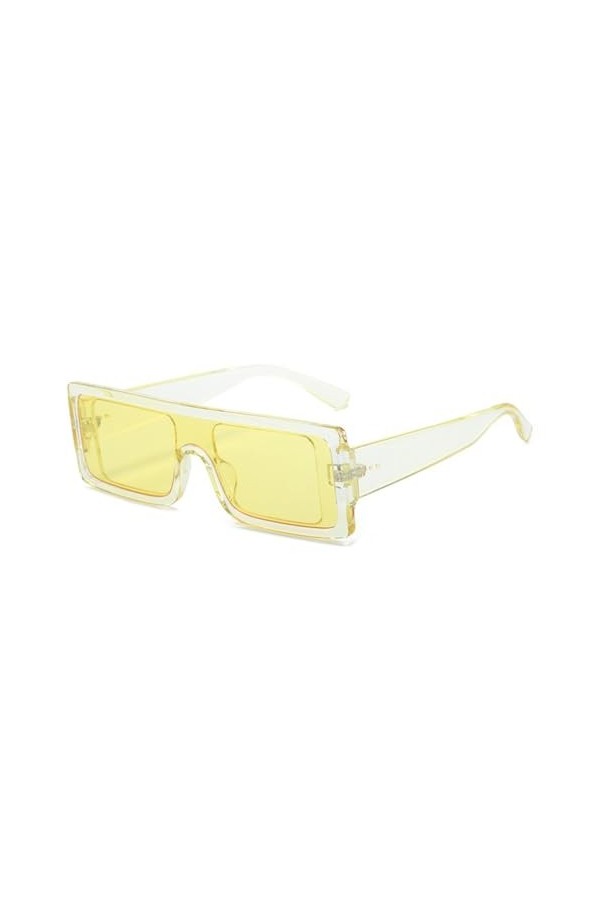 MUTYNE Mode Populaire Couleur Bonbon Carré Une Pièce Femmes Lunettes de Soleil Dégradées Tendance Hommes Nuances UV400 Lunett