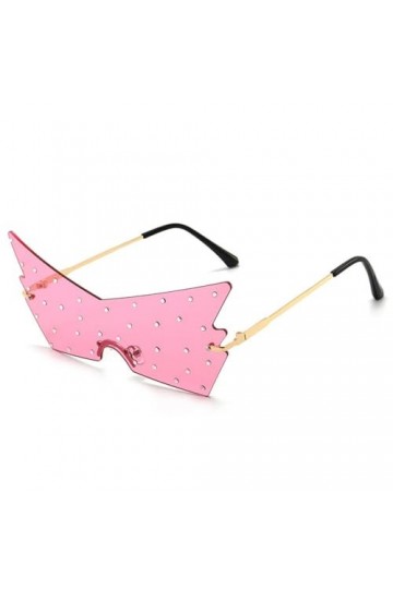 MUTYNE Lunettes de soleil surdimensionnées pour femmes, lunettes de soleil sans monture en diamant, mode féminine, strass, Pu