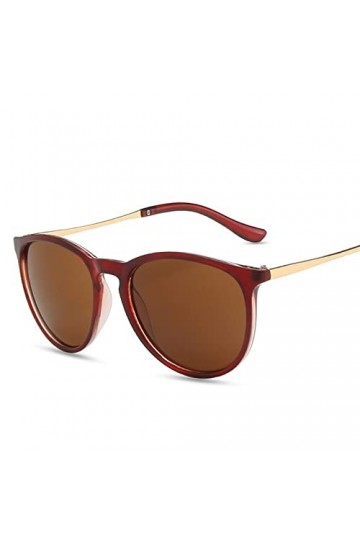 EkeNoz Lunettes de soleil à monture ovale en métal for hommes et femmes, for la plage, la conduite, tendance, décontractées, 