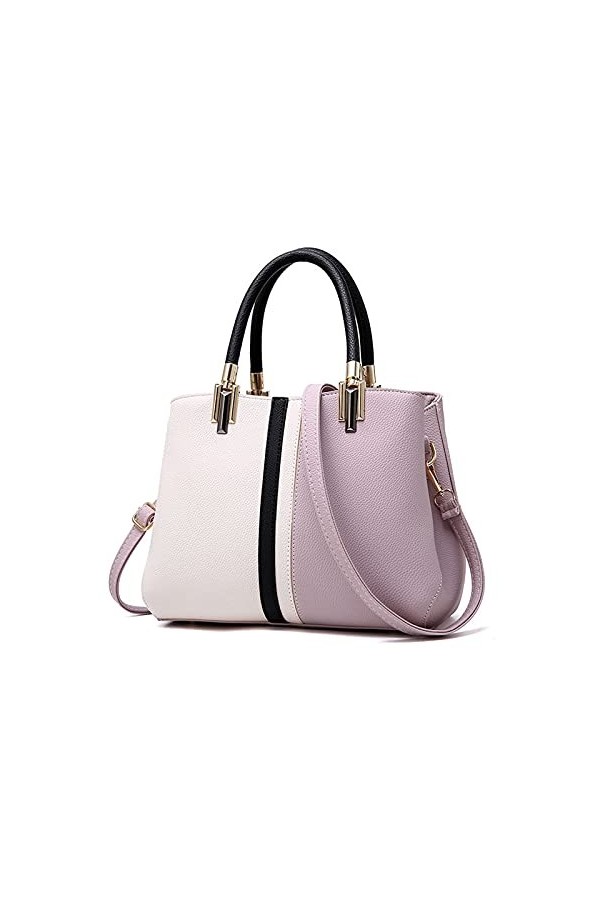 FANDARE Élégant Femme Sac a Main Portés Epaule Sacs Cabas Bandoulieres Cuir PU Imperméable Sacoche Cartable pour Achats Fête 