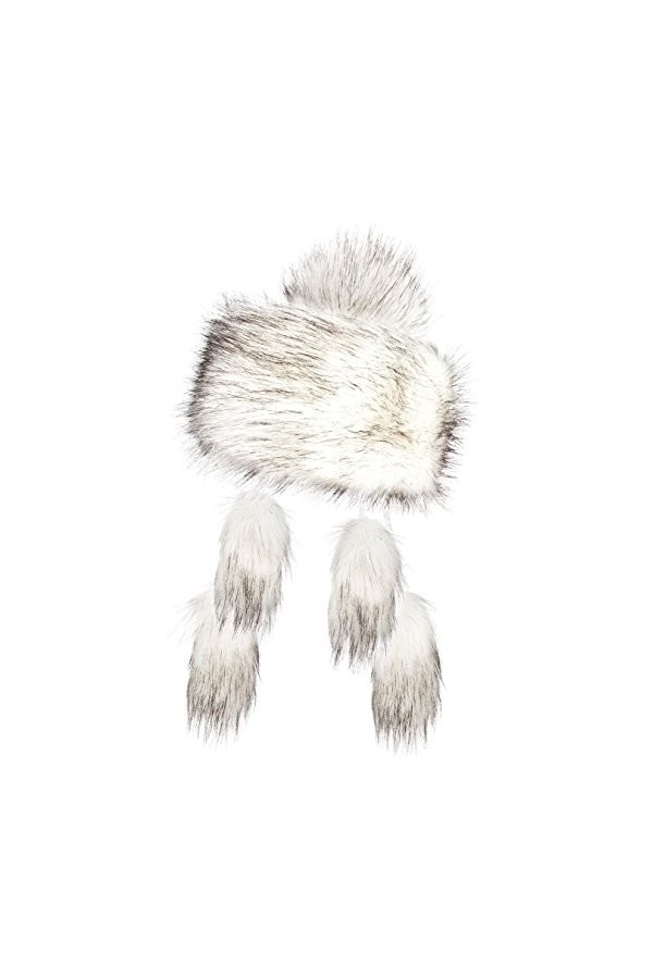 Futrzane Mongolian Chapka en Fourrure Fausse Fourrure De Renard pour Hiver Loup de Sibérie 