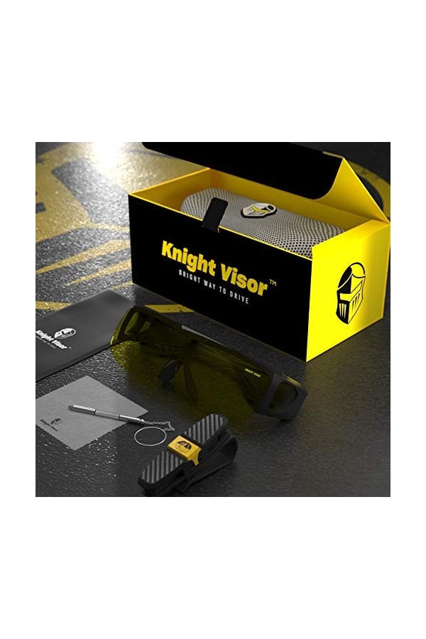 BLUPOND KNIGHT VISOR Lunettes pour la conduite de nuit - verres semi polarisée antireflets