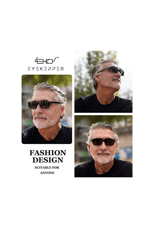 eyekepper Lot de 3 sur-lunette de soleil Polarisee 54x34MM