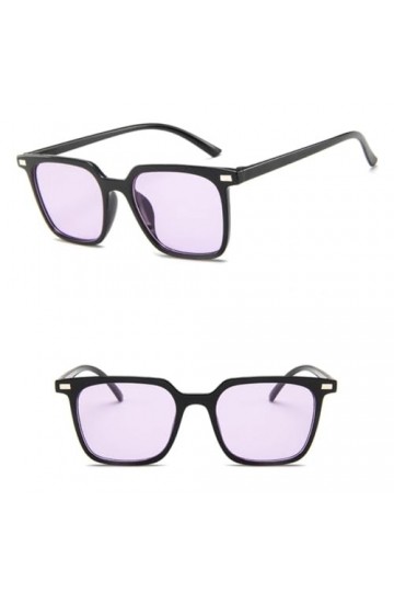 Lunettes de Soleil carrées Verres de Couleur teintés Hommes Lunettes de Soleil de Forme Vintage Lunettes de Soleil Femme Lune