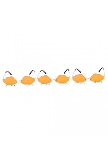 Abaodam 3 Paires Lunettes De Soleil Nuage Lunettes De Fête Dorées Verres Clairs Lunettes De Soleil Sportives Pour Femmes Lune