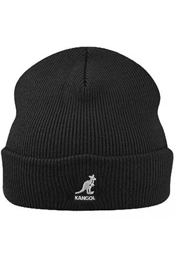 Kangol Acrylic Cuff Pull-on Bonnet, Noir, Taille Fabricant: One Size Mixte