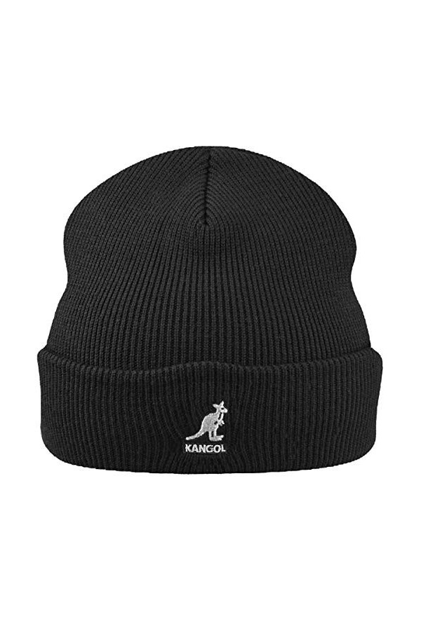 Kangol Acrylic Cuff Pull-on Bonnet, Noir, Taille Fabricant: One Size Mixte