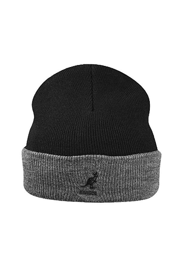Kangol Acrylic Cuff Pull-on Bonnet, Noir, Taille Fabricant: One Size Mixte