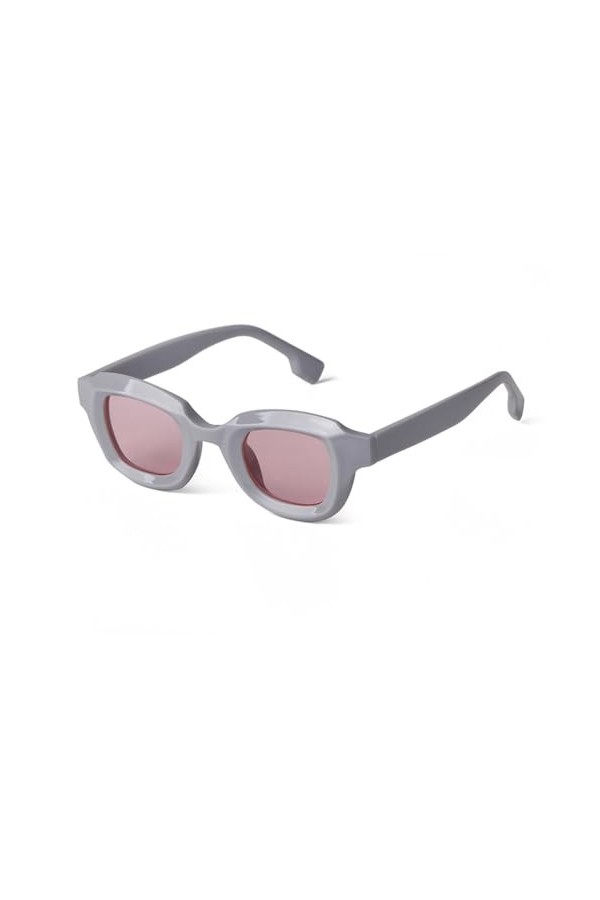 HPIRME Lunettes de soleil carrées épaisses pour femmes et hommes, lunettes de soleil colorées, C2, taille unique