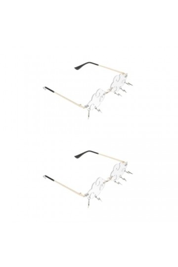 Abaodam 2 Paires Nuage Foudre Soleil Lunettes De Fête De Nouveauté Accessoires De Fête Danniversaire Lunettes De Soleil Tend