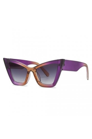 MUTYNE Lunettes de Soleil Oeil de Chat pour Femmes Lunettes de Soleil de Mode Vintage Nuances de Luxe Femme UV400, Violet, Ta