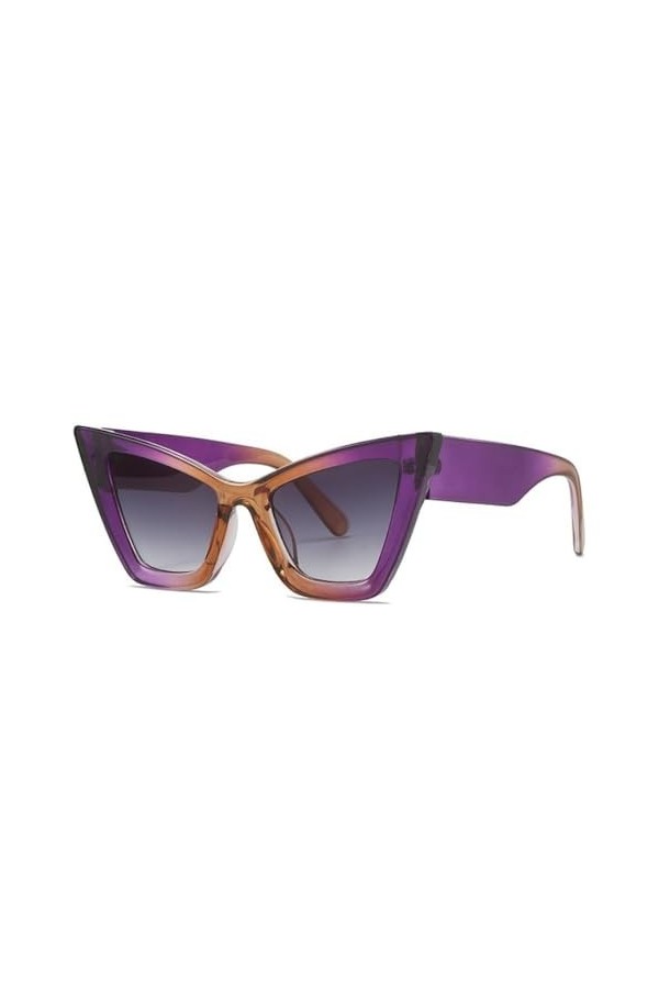 MUTYNE Lunettes de Soleil Oeil de Chat pour Femmes Lunettes de Soleil de Mode Vintage Nuances de Luxe Femme UV400, Violet, Ta