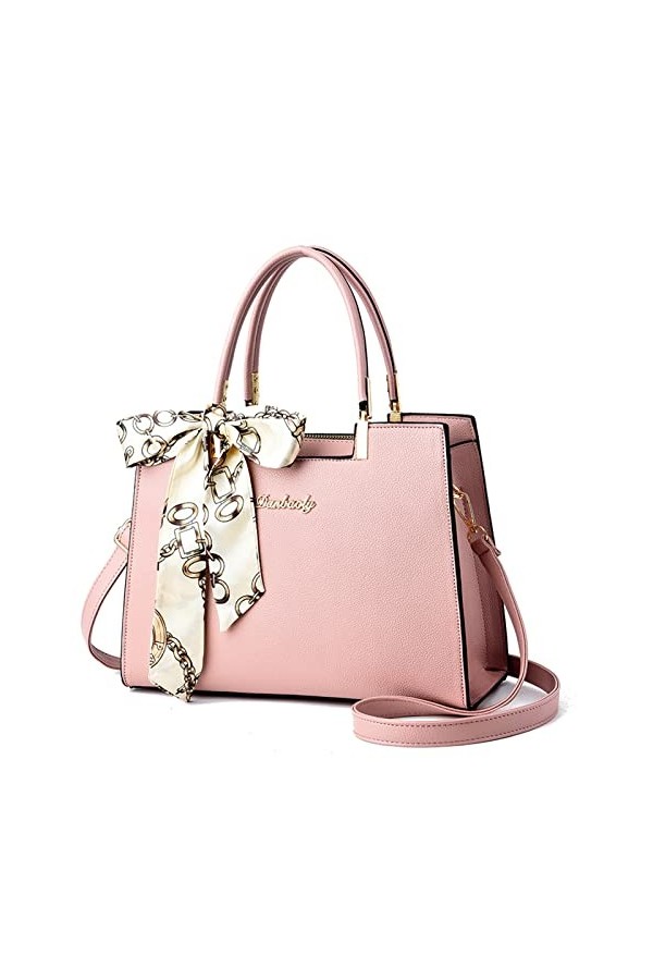 FANDARE Sac à Main Femme Sac à Bandouliere Grande Capacité Sacs Portés Épaule Sac Messager PU Cuir Sac Fourre Sacoche Multi P