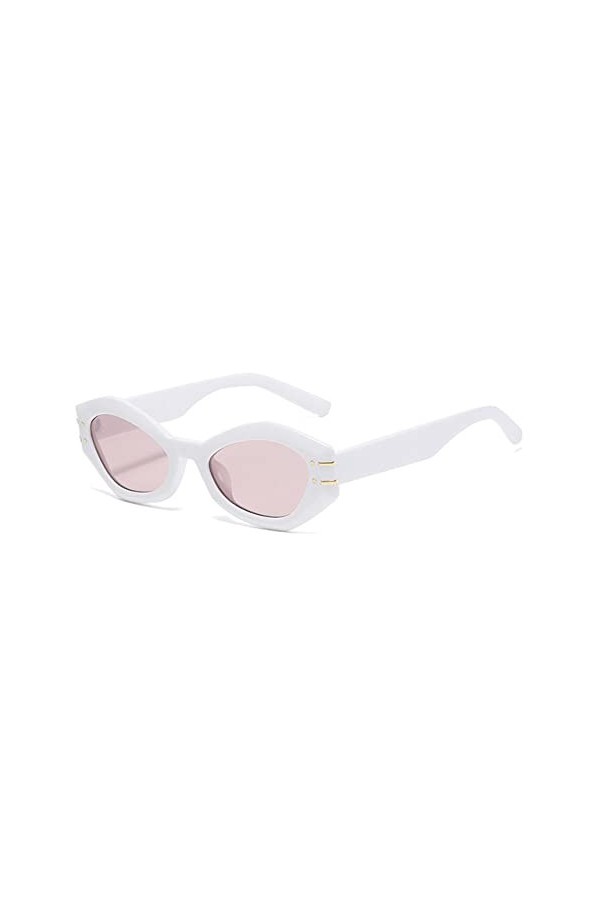HPIRME Lunettes de soleil Cateye Vintage pour femmes lunettes de soleil à monture ronde rétro lunettes de soleil couleur bonb