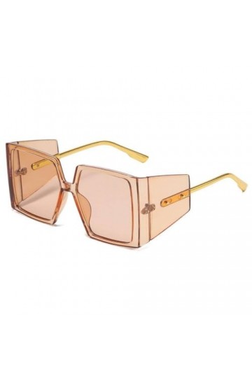 MUTYNE Lunettes de Soleil Steampunk Vintage en métal pour Femmes, Bouclier carré, Lunettes de Soleil surdimensionnées pour Ho