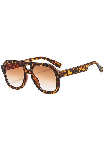 HCHES Lunettes de soleil carrées vintage femmes lunettes de soleil rétro pour femmes nuances hommes UV400, léopard, taille un