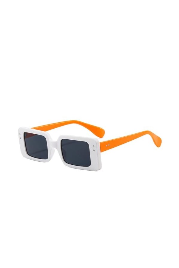 HCHES Lunettes de soleil colorées rectangulaires pour femmes, lunettes de soleil carrées de couleur bonbon, nuances pour homm